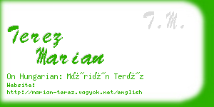 terez marian business card